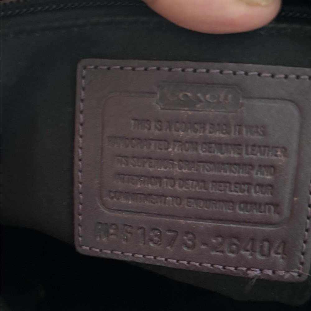 Coach Dark Purple Satchel with Gold Studs - Picture 8 of 13